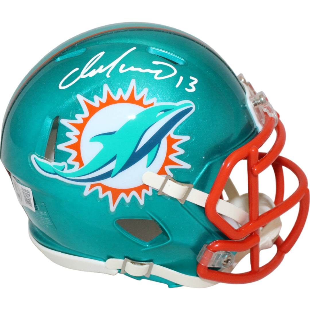 Dan Marino Autographed Miami Dolphins Flash Mini Helmet Beckett Witness 46472