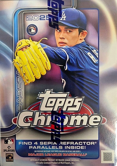 2025 Topps Chrome MLB Baseball Blaster Box New Factory Sealed- 28 Cards
