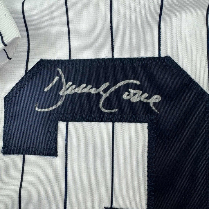 Autographed/Signed David Cone New York Pinstripe Jersey Beckett BAS COA