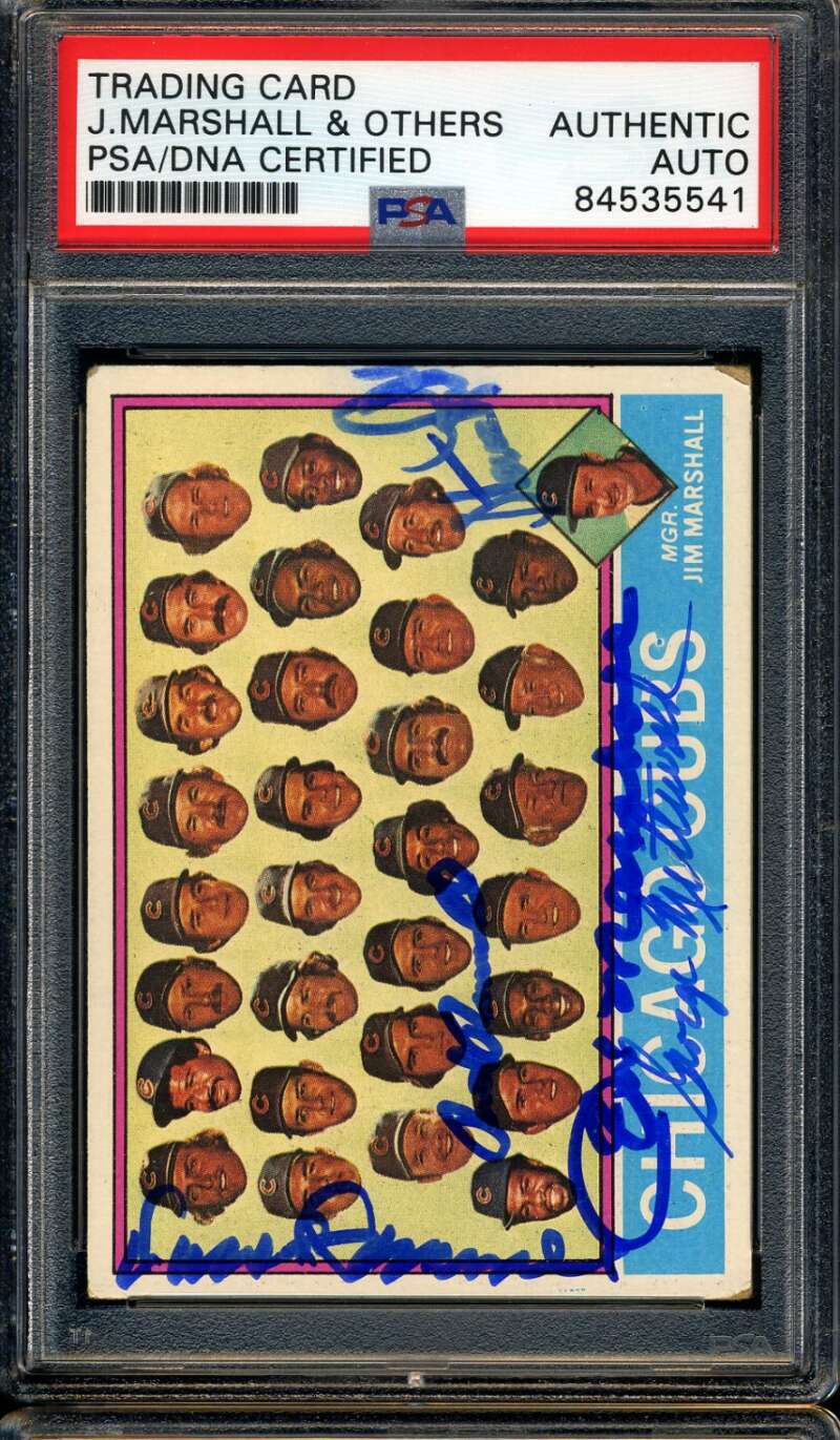 Cubs Team Card PSA DNA Cert Signed By 5 1976 Topps Autograph