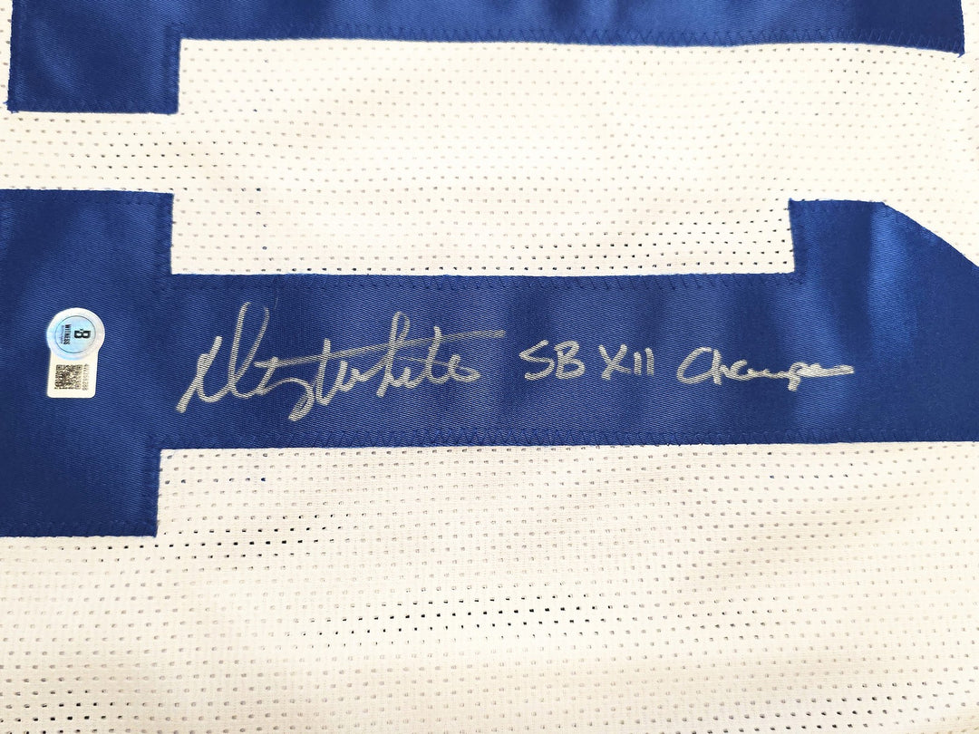 Dallas Cowboys Danny White Signed White Jersey "SB XII Champs" Beckett Witness