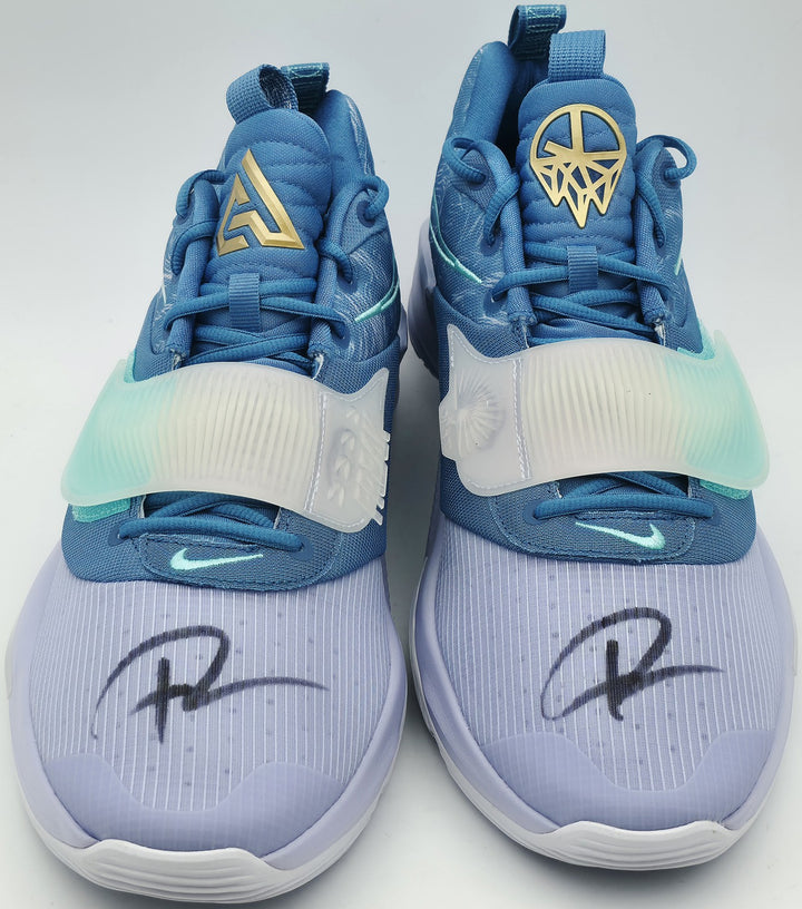 Giannis Antetokounmpo Auto Signed Nike Zoom Freak 3 Shoes Bucks Size 16 Beckett
