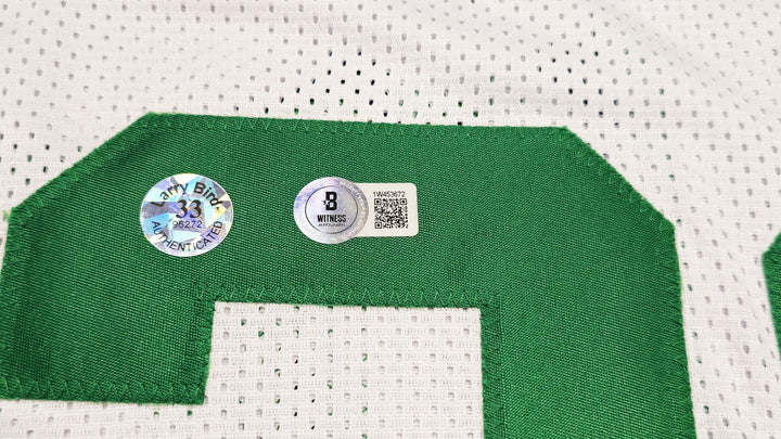 Boston Celtics Larry Bird Autographed Signed White Jersey Beckett Wit