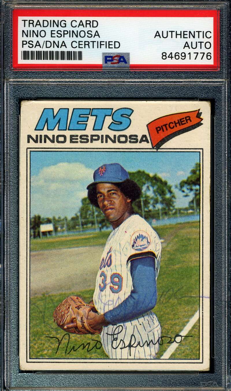 Nino Espinosa PSA DNA Signed 1977 Topps Autograph