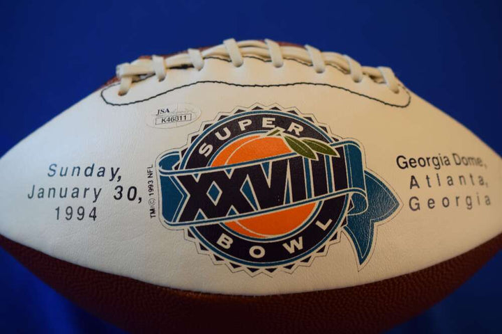Gale Sayers Dick Butkus JSA Coa Autograph Super Bowl XXVIII Signed Football