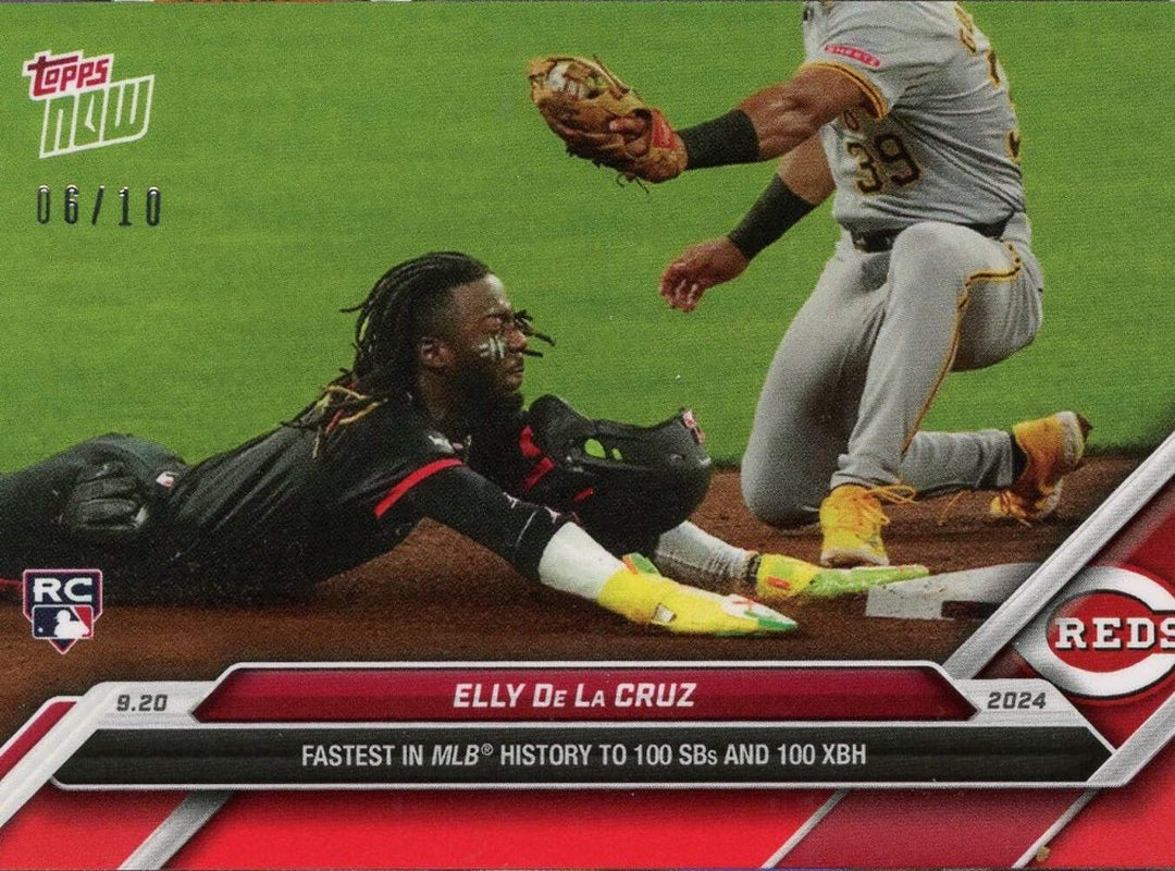 2024 Topps Now Elly De La Cruz #732 Red /10 Cincinnati Reds Rookie Baseball Card