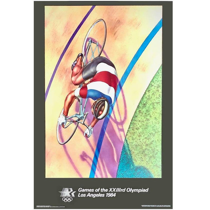 original 1984 Los Angeles LA Olympic Games 22x34 Cycling Olympiad poster New