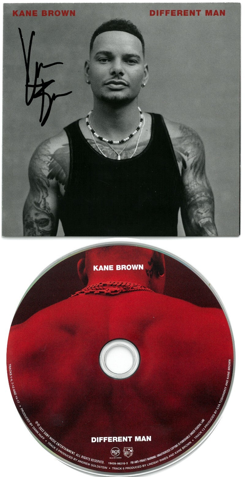 Kane Brown signed 2022 Different Man Album Cover Booklet w/ CD & Case- COA