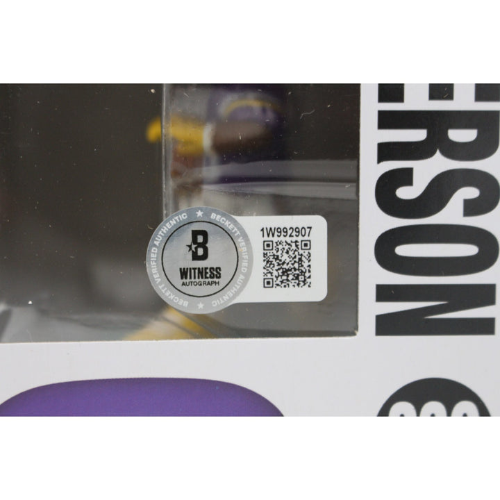Justin Jefferson Autographed Minnesota Vikings Funko Pop! #239 Beckett 48834