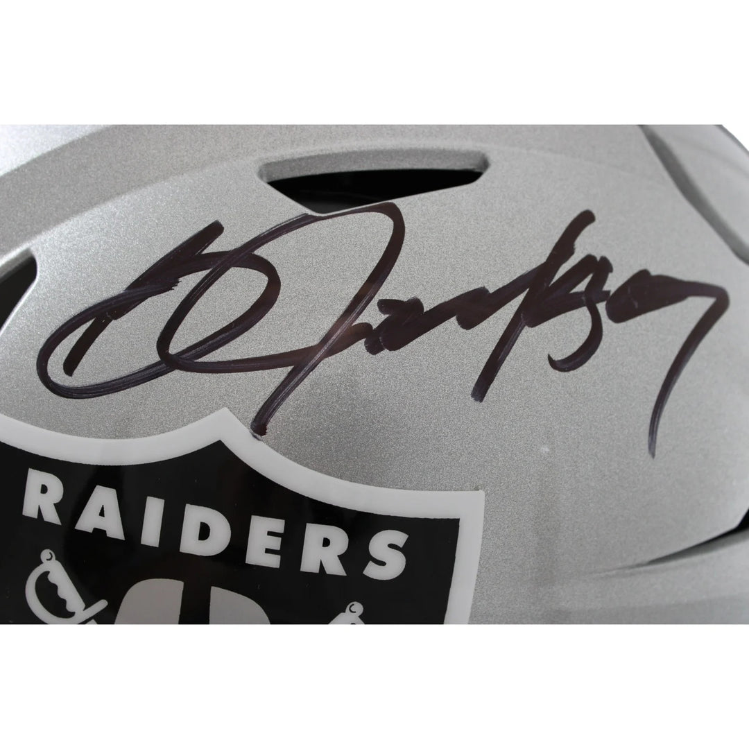 Bo Jackson Autographed Las Vegas Raiders SpeedFlex Helmet Beckett WIT 58495
