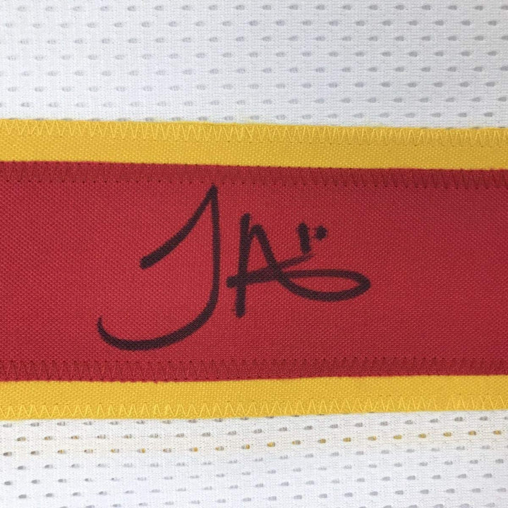 Autographed/Signed TYREEK HILL Kansas City White Jersey JSA COA Auto