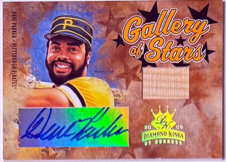 Dave Parker signed 2005 Donruss Diamond Kings Bat/Auto Card #GS-9- /200(Pirates)