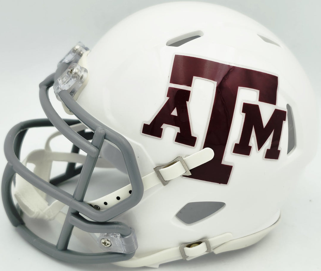 Johnny Manziel Signed Texas A&M Aggies White Speed Mini Helmet Beckett Witness