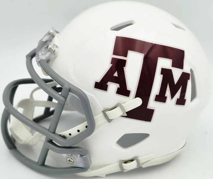 Johnny Manziel Signed Texas A&M Aggies White Speed Mini Helmet Beckett Witness