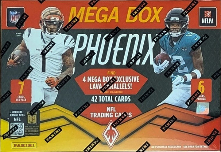 2025 Panini Phoenix Football Mega Box Factory Sealed 6P/7CPP-(Pyramid Parallels)