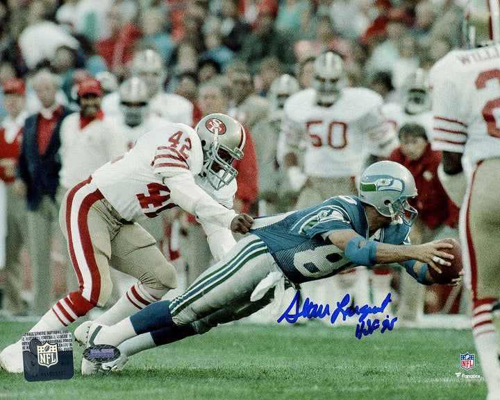 Steve Largent Signed Framed 8x10 Photo Seattle Seahawks "HOF 95" MCS Holo