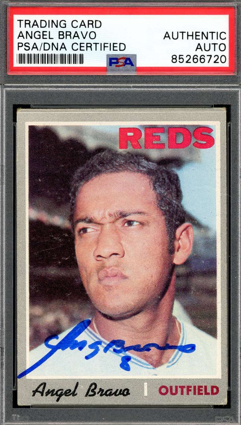 Angel Bravo PSA DNA Signed 1970 Topps Autograph
