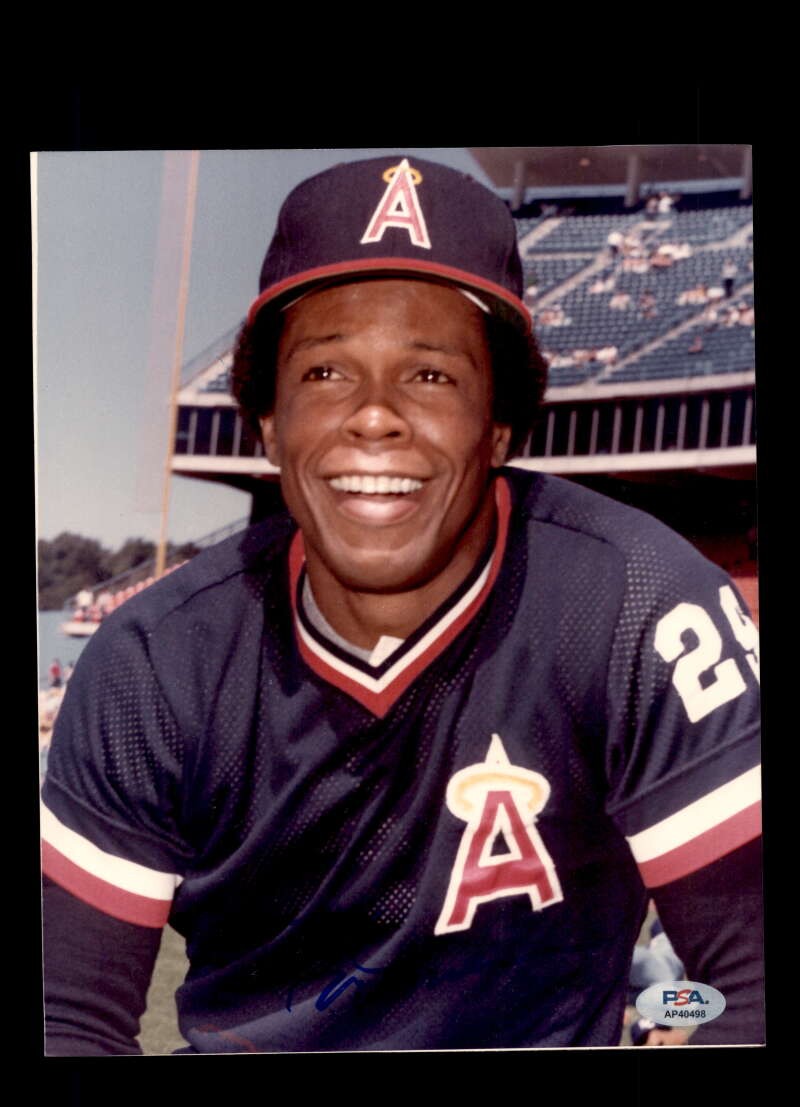 Rod Carew PSA DNA Signed 8x10 Photo Autograph Angels
