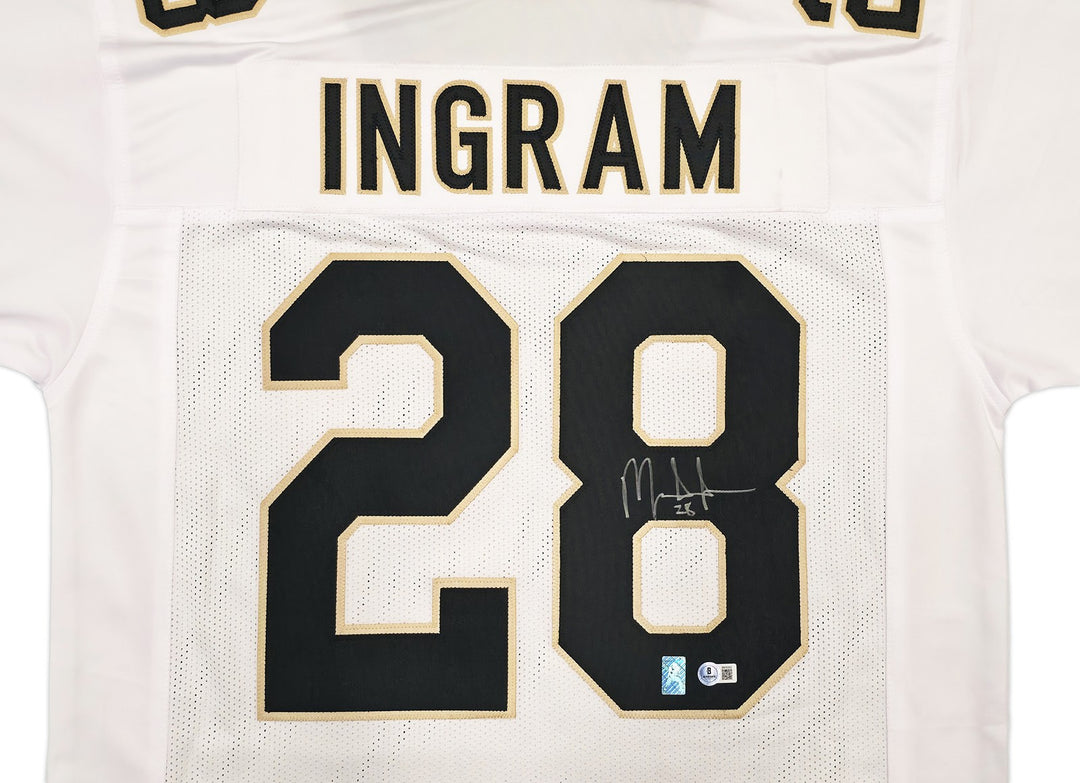 New Orleans Saints Mark Ingram Signed White Jersey Beckett