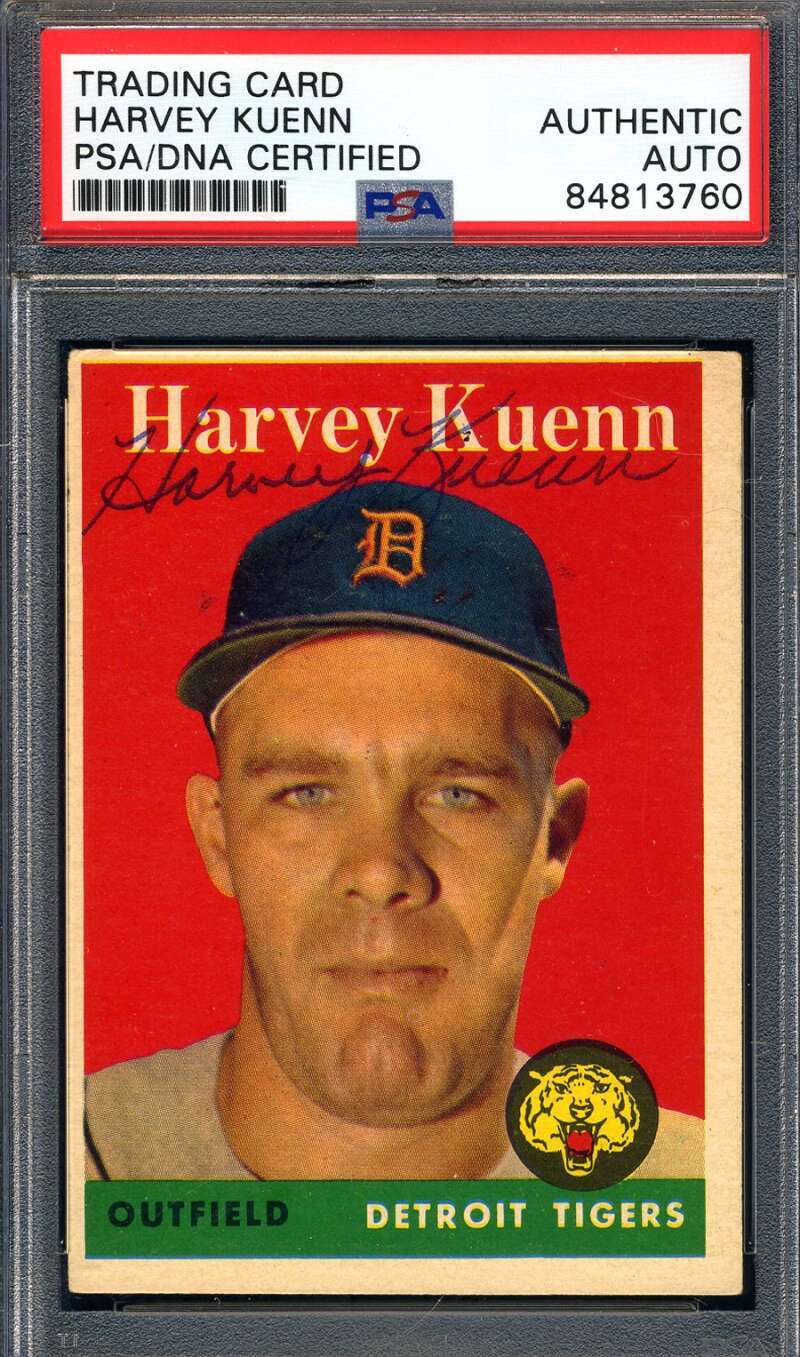 Harvey Kuenn PSA DNA Signed 1958 Topps Autograph