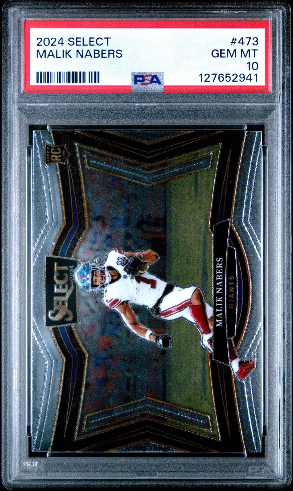 Graded 2024 Panini Select Malik Nabers #473 Rookie RC Football Card PSA 10 Mint