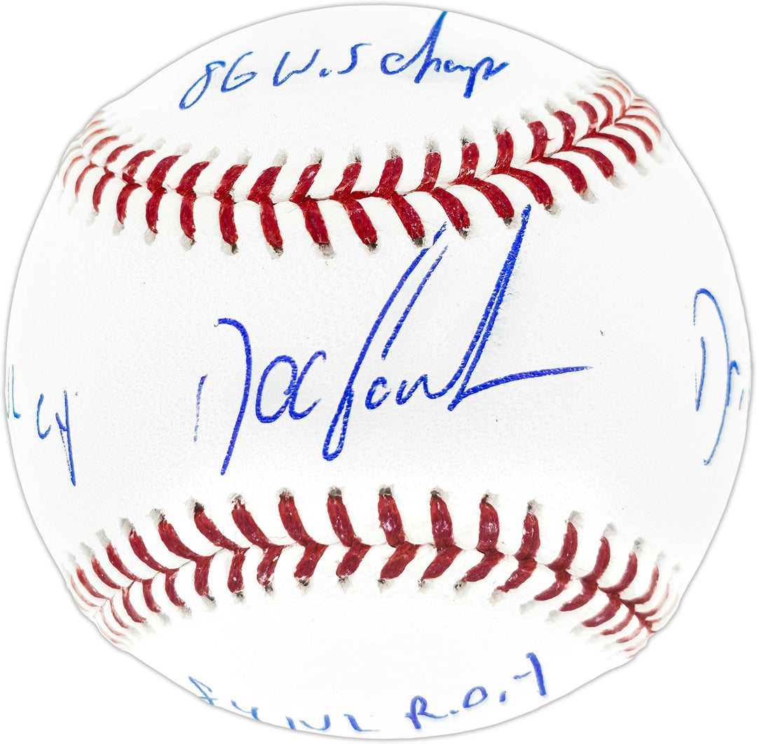 Dwight Doc Gooden Auto MLB Statball Baseball Mets 86 WS Champ Stats Beckett