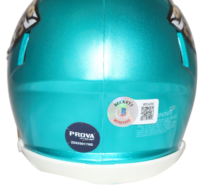 Mark Brunell Signed Jacksonville Jaguars flash Mini Helmet Beckett 40197