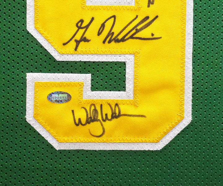 1978-79 NBA Champs Supersonics Multi Signed Framed Green Jersey 9 Sigs MCS Holo