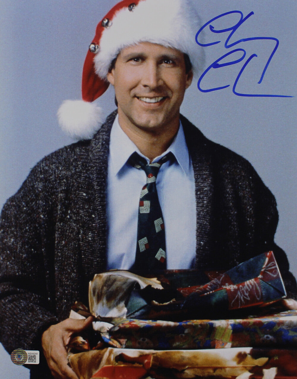 Chevy Chase Autographed/Signed Christmas Vacation 11x14 Photo Beckett 38776