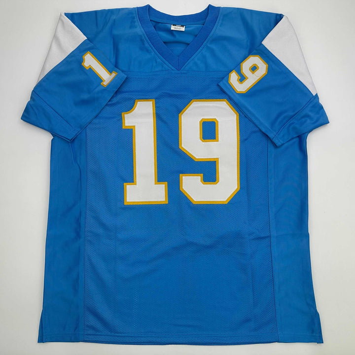Facsimile Autographed Lance Alworth San Diego Powder Blue Reprint Jersey XL