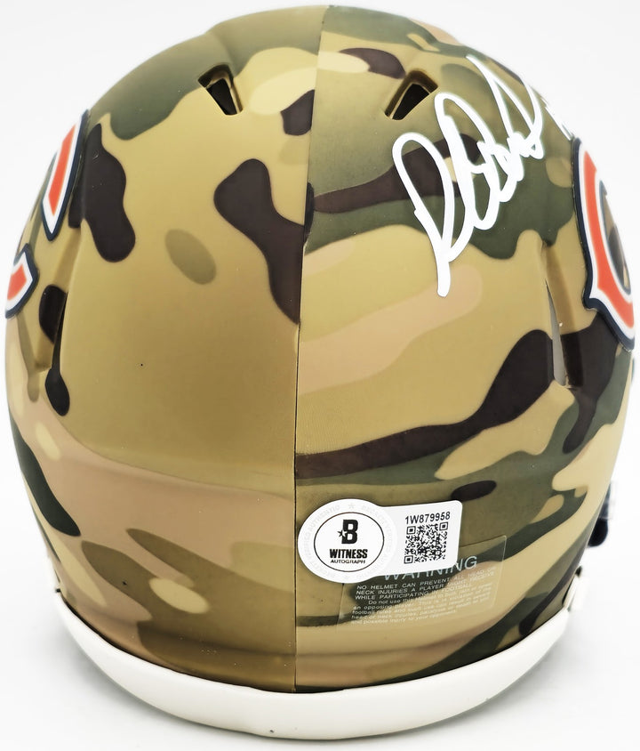 Richard Dent Signed Chicago Bears Camo Speed Mini Helmet "HOF 11" Beckett Wit