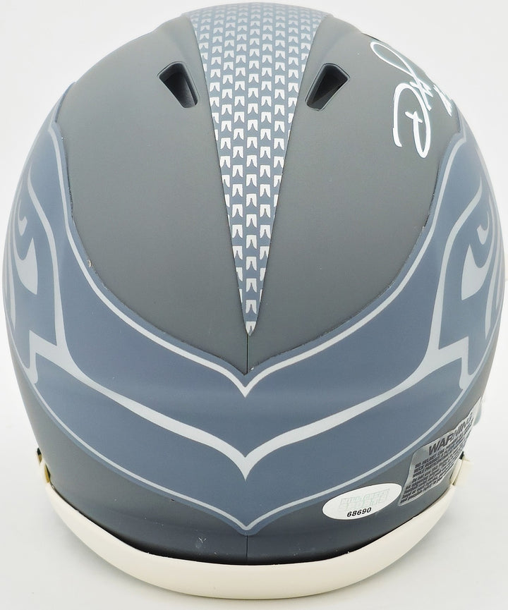 Devon Witherspoon Auto Seahawks Slate Silver Speed Replica Mini Helmet MCS Holo