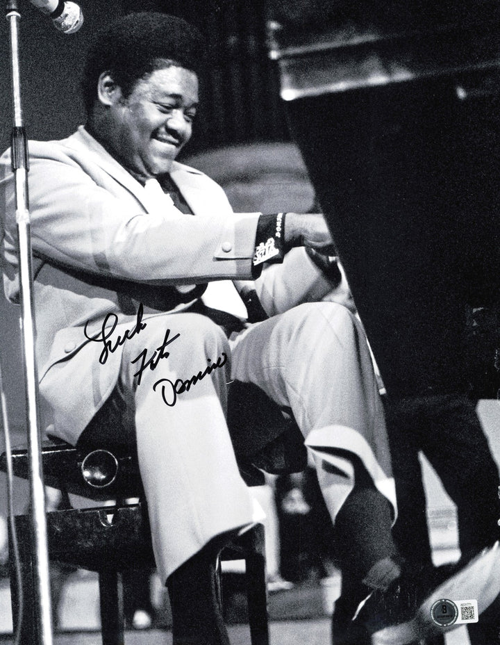 Fats Domino Autographed Signed 11x14 Photo Beckett BAS QR #AE31771
