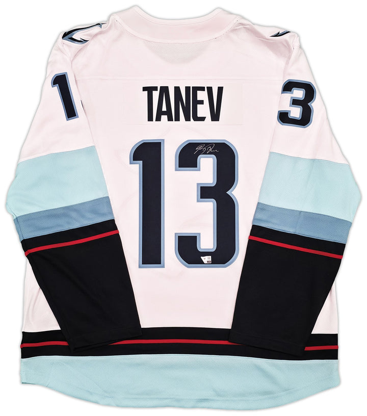 Seattle Kraken Brandon Tanev Signed White Fanatics Jersey Size XL Fanatics Holo