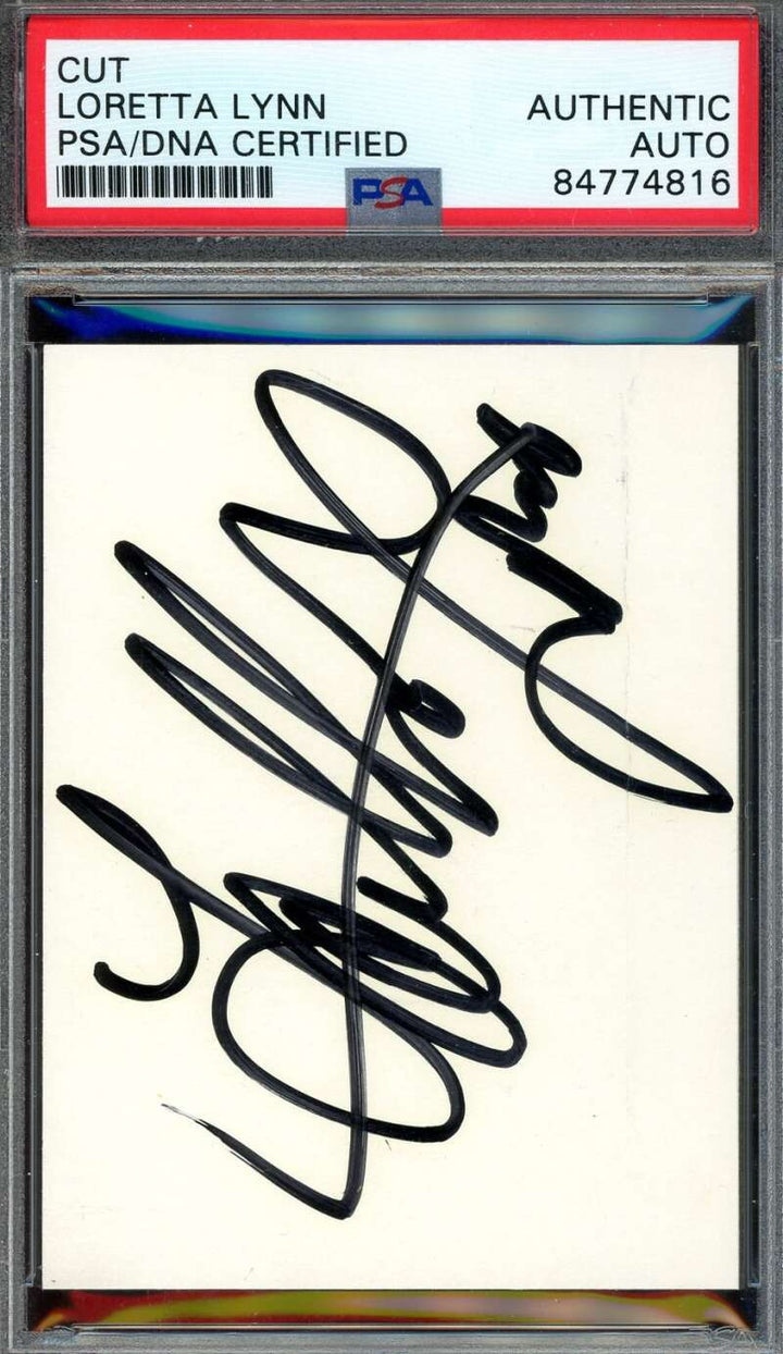 Loretta Lynn PSA DNA JSA Coa Signed 3x4 Index Card Autograph