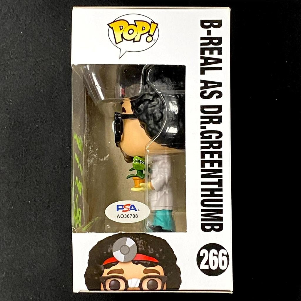 B-Real signed "Insane in the Brain" Dr. Greenthumb Funko Pop! figure auto PSA