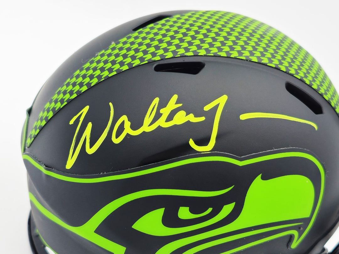 Walter Jones Signed Seattle Seahawks Eclipse Black Speed Mini Helmet JSA