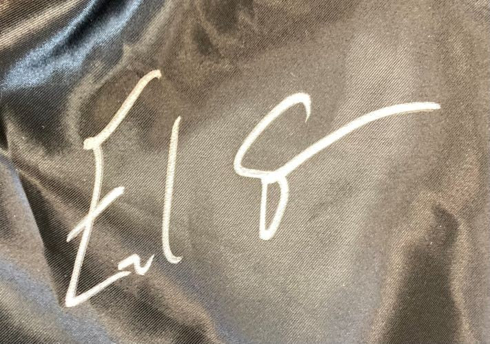 Errol Spence Jr Signed Custom Black Boxing Trunks BAS ITP