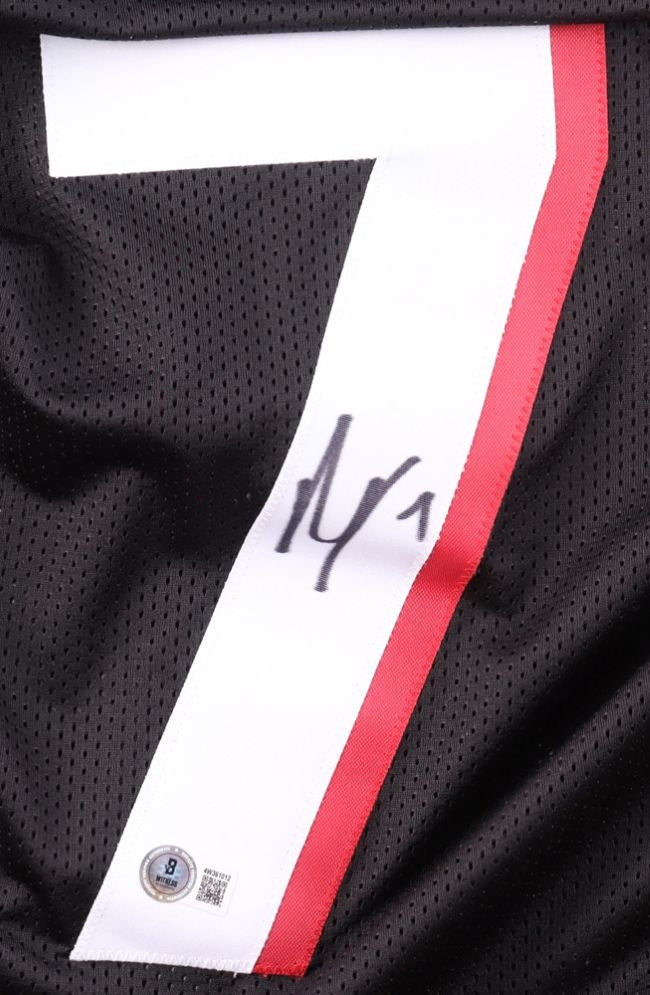 Bijan Robinson Atlanta Signed Black Pro Cut Football Jersey BAS