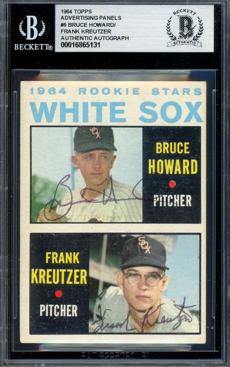 Bruce Howard Frank Kruetzer Beckett BAS Signed 1964 Topps Rookie Stars Autograph
