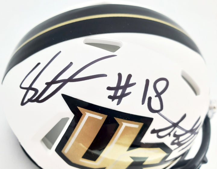 Shaquem & Shaquill Griffin Signed UCF Golden Knights White Speed Mini Helmet