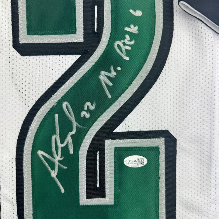 Autographed/Signed Asante Samuel Sr. "4x Pro Bowl" White Jersey JSA COA