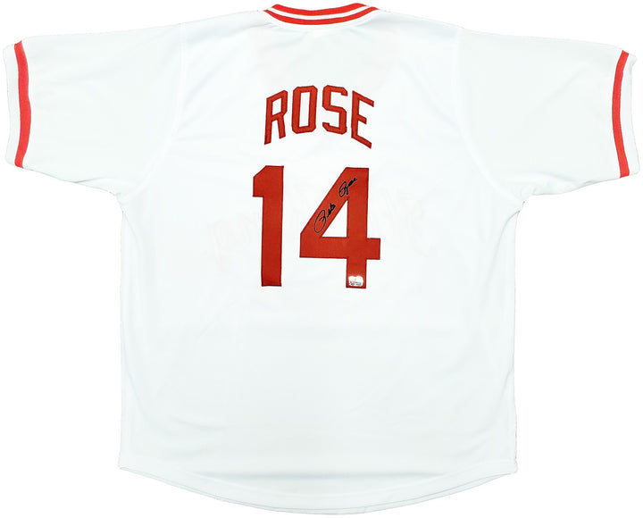 Cincinnati Reds Pete Rose Autographed Signed White Jersey PR Holo