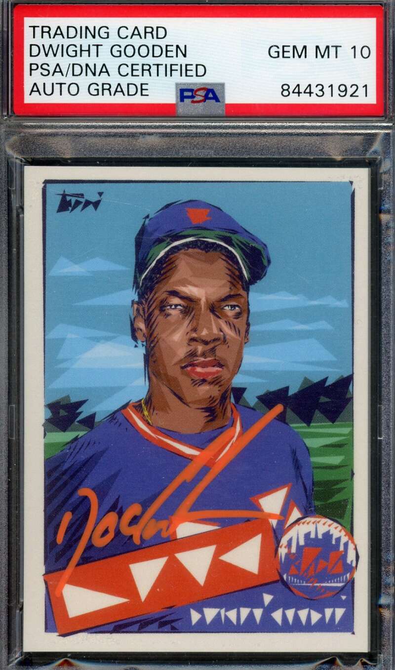 Dwight Gooden Gem Mint 10 PSA DNA Signed 2020 Topps Project 1985 Rookie Autograp