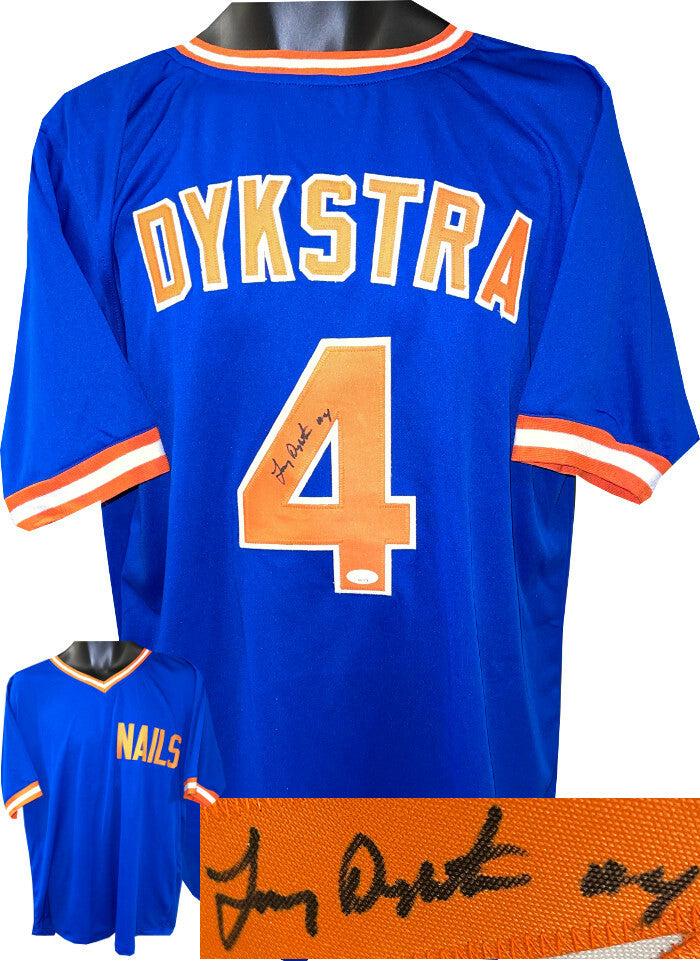 Lenny Dykstra signed New York Custom Stitched Baseball Jersey XL  Nails - JSA