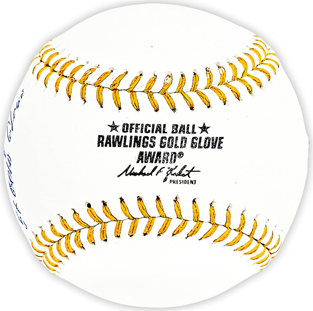 Dave Concepcion Auto Official Gold Glove Logo MLB Baseball Reds 5X Beckett