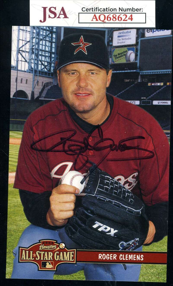 Roger Clemens JSA Cert Signed  2004 All Star Photo Autograph Astros