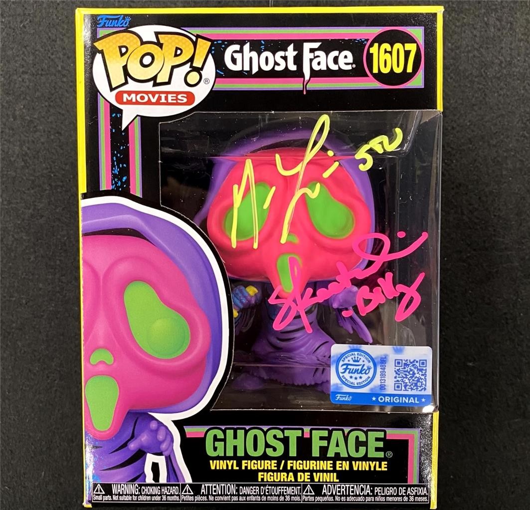 Matthew Lillard & Skeet Ulrich signed Black Light Ghost Face Funko Pop ~ Beckett