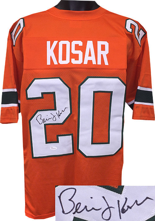 Bernie Kosar signed Orange TB Custom College FB Jersey XL- JSA Witnessed Holo