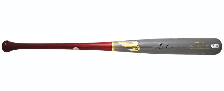 Elly De La Cruz Signed Gray B45 Player Model Bat Cincinnati Reds Beckett Witness